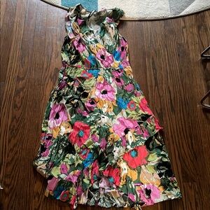 Anthropologie Tracy Reese Multicolor Floral summer Dress M medium